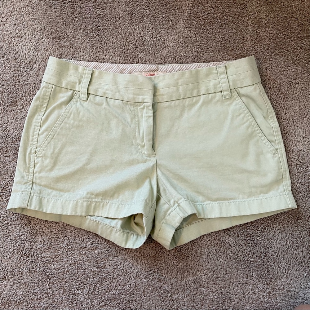 J. CREW Mint Green Chino Shorts